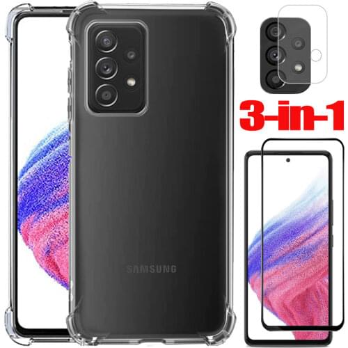 3-in-1, tempered glass + phone cases for samsung galaxy a22 5g cover a32 4g samsung a 32 screen protector a 22 samsung a22 case