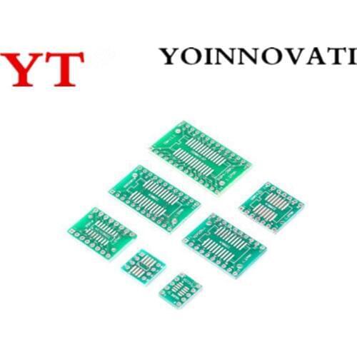 35pcs=7value*5pcs PCB Board Kit SMD Turn To DIP SOP MSOP SSOP TSSOP SOT23 8 10 14 16 20 24 28 SMT To DIP