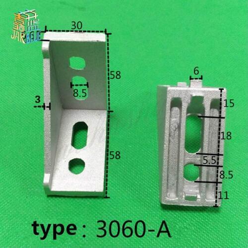 5/10Pcs pieCorner Fitting Angle 30x60 Decorative Corner Clamps Accessories L Plugs Attach Connection For 3030 Aluminium Profile