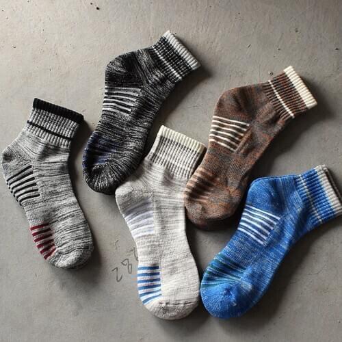 5 Pairs High Quality Thick Terry Men Socks Cotton Mens Winter Warm Towel Socks Outdoor Sports Breathable Deodorant Mens Sox