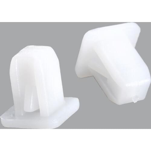 50Pcs Square White Auto Bumper Fastener Rivet Retainer Push Car Cover Fender Car Door Clamp Panel Clip Auto Plastic Fasteners