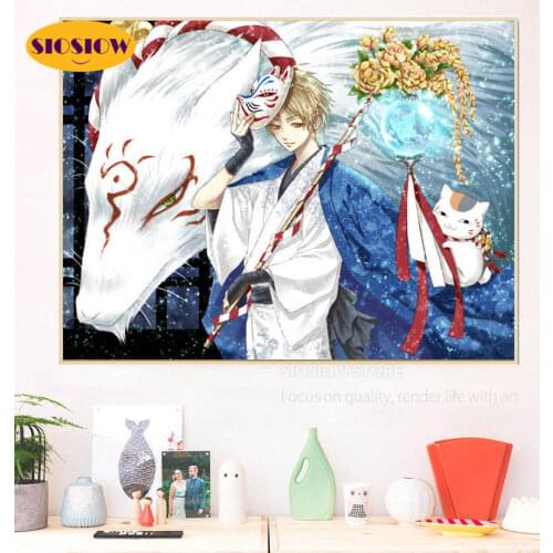 5D DIY Diamond Painting Anime Japonais Cross Stitch Kits Full Square Round Diamond Mosaic Embroidery Needlework Decor Girls Room