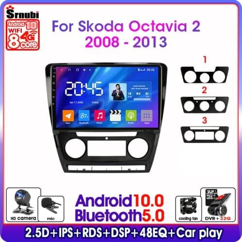 Android10.0 2Din for Volkswagen SKODA Octavia 2 A5 2007-2014 Car Radio Multimedia Video Player Hifi DSP RDS Navigation Head Unit