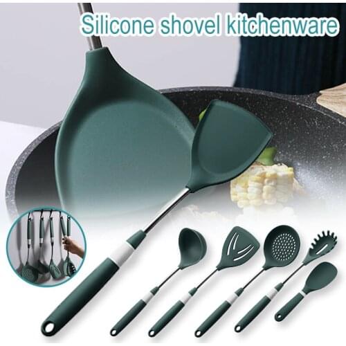 Non-Stick Kitchen Cooking Utensils Food Grade Silicone Spatula Kitchenware Kitchen Gadgets Safe to Coated Pan Pot WXV Sale