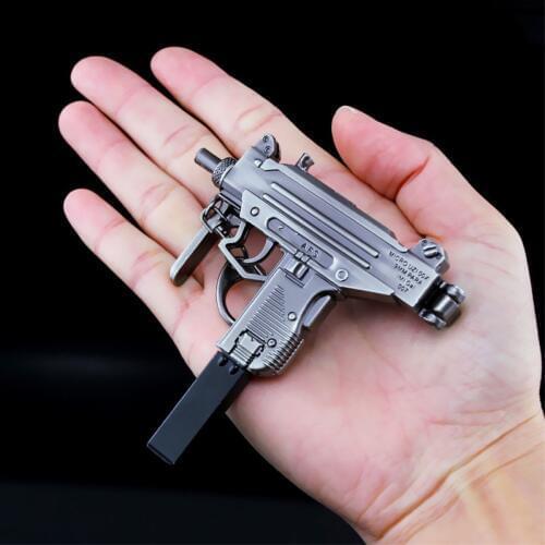 PUBG Playerunknowns Battlegrounds 3D Micro UZI Weapon Model Keychain Pendant funny kids Adult Toy