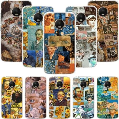 Graffiti Oil Painting Art Van Gogh Phone Case For Motorola Moto G9 G8 G7 G6 G5 E6 E5 E4 Plus Play Power One Action Macro Coque C