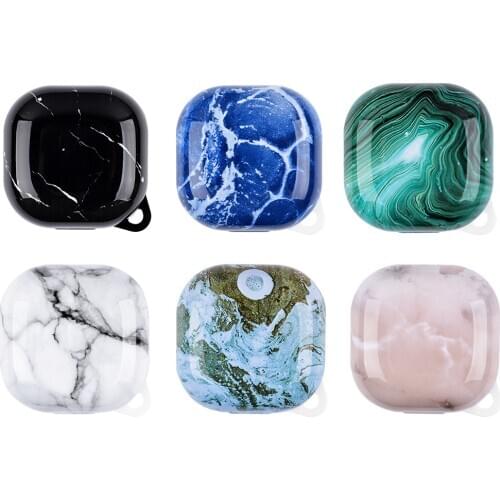 For Samsung Buds live Case Cover Marble Headphone Earpods Hard Charging Box For Samsung Galaxy live Cases Luxury Earphone Covers