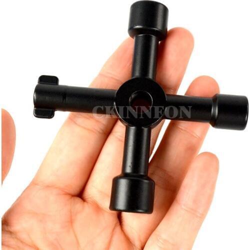 DHL 100PCS Universal Cross Wrench Key Triangle Key for Train Electrical Elevator Cabinet Valve Alloy Triangle Square Wrench