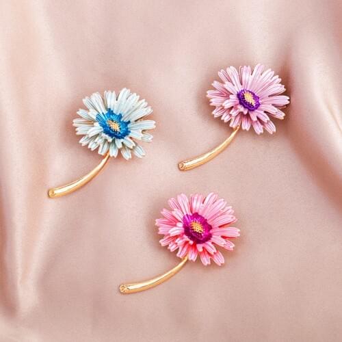 Daisy Flower Enamel Pin Women Pins And Brooches Fashion Flowers Brooch Bouquet Clothes Jewelry Gift For Women