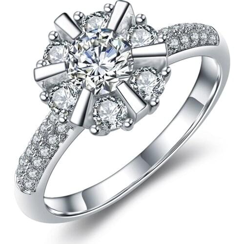 European 925 silver RING Female Crystal from Swarovskis Exquisite lace index finger fashion Wedding jewellery jewelry