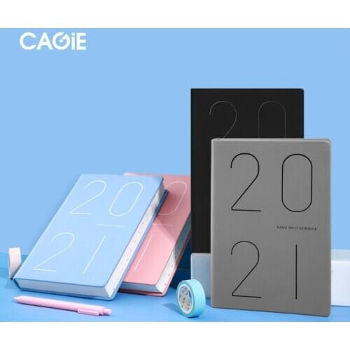 Agenda 2021 Daily Planner Organizer Diary Soft Notebook Journal A5 Kawaii Weekly Monthly Plan Time Schedule Notepad Stationery