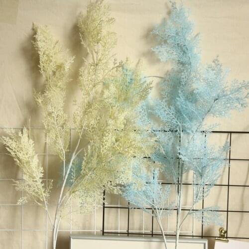 6 forks 1 bunch artificial fog pine grass Wedding background wall decorations fake flowers simulation plant ornaments home decor