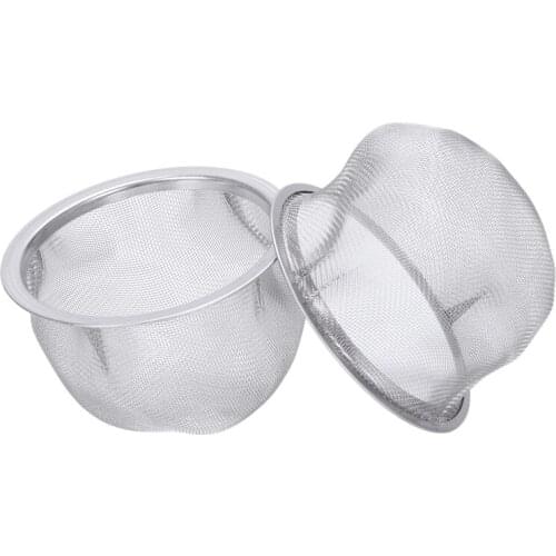 JFBL Hot 2 Pcs Stainless Steel Drainer Mesh Tea Strainer Teapot Filter Silver