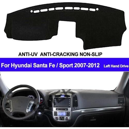 Car Dashboard Cover For Hyundai Santafe Santa Fe 2007 2008 2009 2010 2011 2012 Dash Mat Dash Pad DashMat Carpet ANti-UV NON-Slip