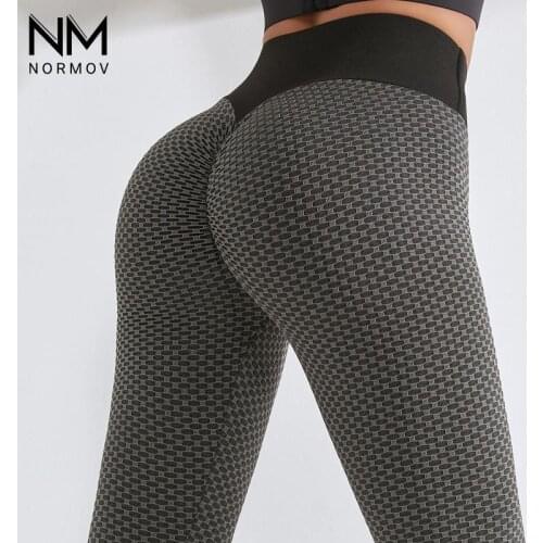 NORMOV High Waist Dot Fitness Leggings Breathable Workout Push Up Sports Pants Activewear Fitness Bouncy Slim Leggings Women