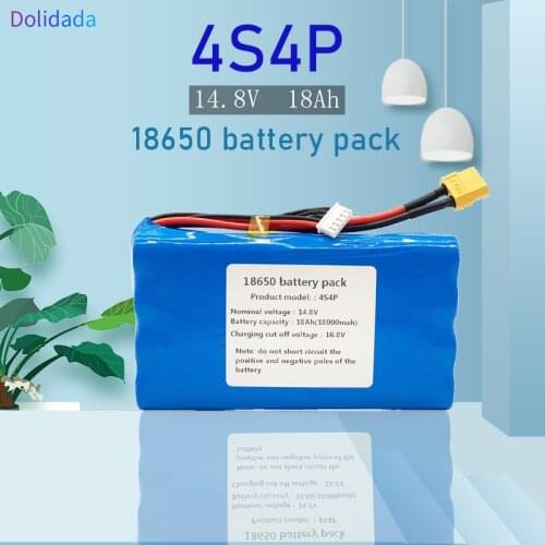 14.8V/16.8V 18Ah 4S4P UAV Rechargeable Li-ion Battery 18650GA Suitable for Drone Multi-rotor Quadcopter Airplane Boat Car