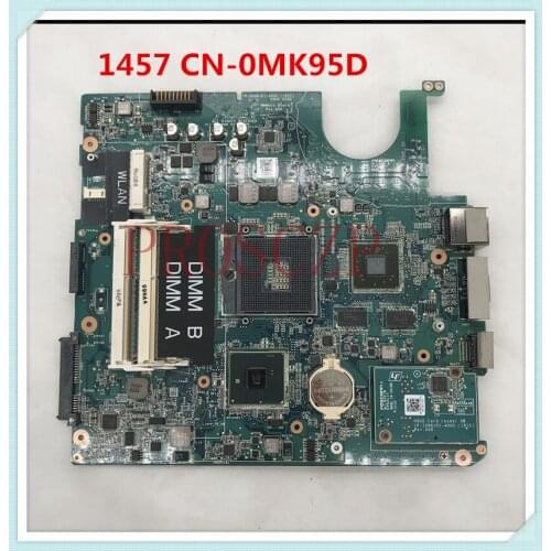 For Dell 1457 CN-0MK95D 0MK95D MK95D Laptop Motherboard DDR3 HM55 1P-0098J01-8000 con 216-0728018 GPU 100% full Working well