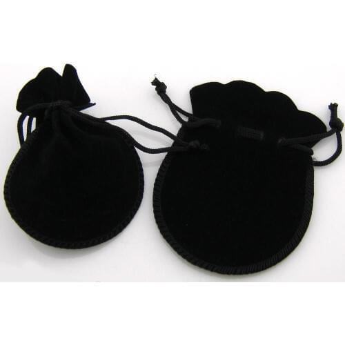 Gourd Style Black color Jewelry Pouches Velvet Drawstring Gift Bags Wedding Favors 7 x 9CM/9x12cm 25pcs/lot