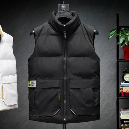 Men Jacket Winter Vest for Down parka Male Warm Cotton Sleeveless Jacket Waistcoat Slim Fit Brand Coats Mens Clothing 5XL