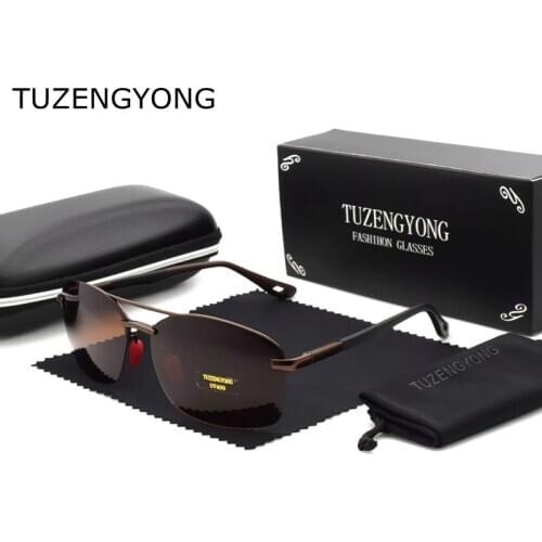 TUZENGYONG 2021New Brand Sunglasses Polarized Classic Mens Sun Glasses Driving anti-glare UV400 Goggles For Men Women