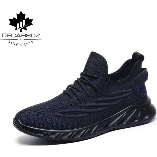 DECARSDZ Men sports shoes Mesh 2021 Comfortable breathable Spring & Summer Sneakers Shoes Men Comfy Lace-up Mens Casual Shoes