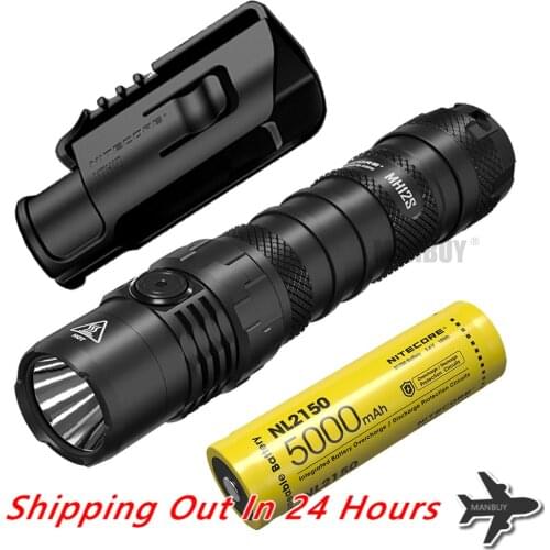Nitecore MH12S with NL2150 5000mAh 21700 Battery USB-C Rechargeable Flashlight 1800 Lumens Luminus SST-40-W LED Lantern Torch