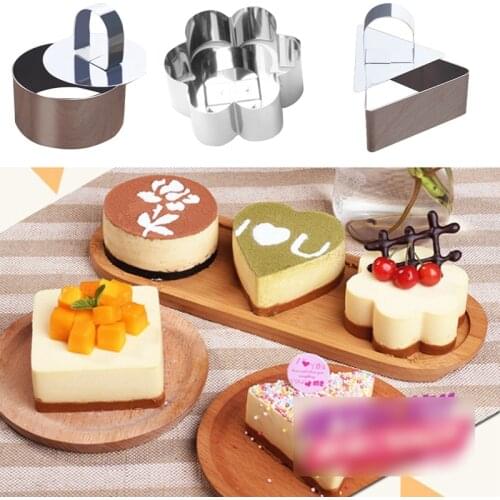 2021 New Creative Stainless Steel Dessert Cake Mold Circle Baking Round Mousse Ring Mould Kitchen Decorating Tool