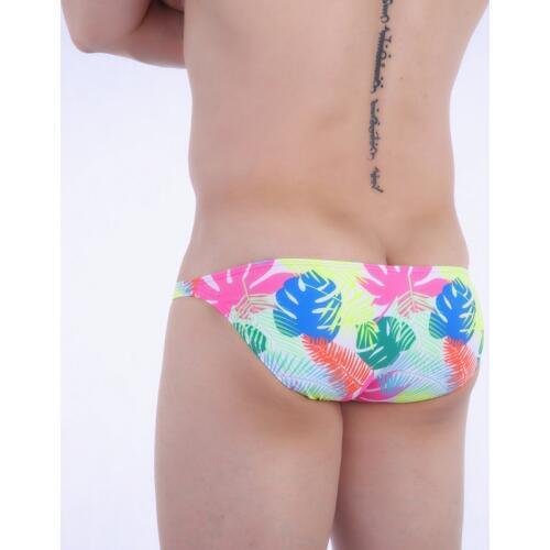 New sexy floral print swimwear men sexy low waist gay men swimsuits bikinis tight swim shorts sunga spa bathing suit small size