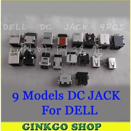 Wholesales 9Models, 9pcs DC Jack Connector DC power connector for DELL DC power sockect free shipping