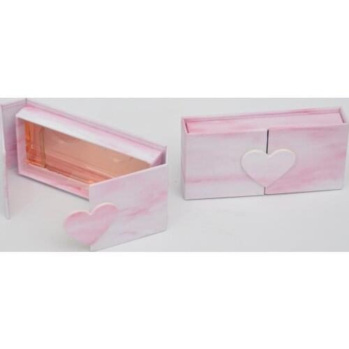 Wholesale Eyelashes Box Package Lash Boxes Package Custom Rectangle Marble Pink 25mm Mink Eyelashes Makeup Storage Case Vendors