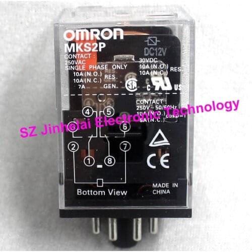 MKS2P DC12V DC6V Authentic original OMRON Intermediate relay (alternative MK2P-I) 12VDC 6VDC