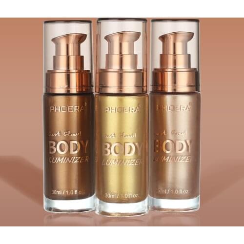 Body Luminizer Bronzer Highlighter Liquid Setting Spray Shimmer Brighten Glow Rose Gold Highlight Makeup Waterproof Body Glitter