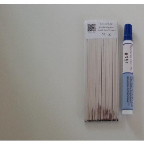Solar Cell Tabbing wire 2mm*0.16mm Solder wire 10meters for soalr panel Connection Solar cables + 1pcs Flux pen