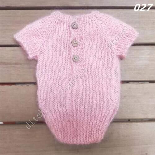 Newborn Photography Props Pants, Baby Clothing, Hand-Knitted Mohair Rompers