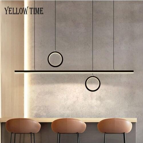 Modern Led Pendant Light 110v 220v Indoor Home Pendant Lamp For Dining Room Kitchen Living Room Bedroom Hanging Lamp Black&Gold