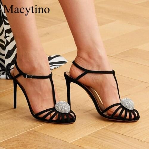 Rhinestone decoration ladies high-heeled sandals ball decoration stiletto high-heeled sandals fashion party sandals