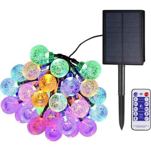 Solar string lights led colored lights string lights starry outdoor decoration star lights with courtyard balcony garden layout