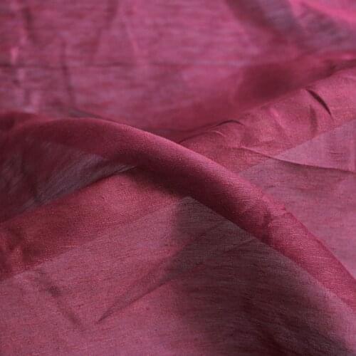 Fabric By Meter Slub silk linen flax gauze summer clothing textile natural