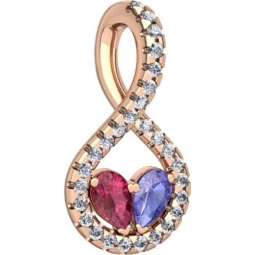 Trend 8 Shape Pendant Necklace Inlay Fashion Heart Zircon Europe America Vintage Jewelry S925 For Women Wedding Anniversary Gift