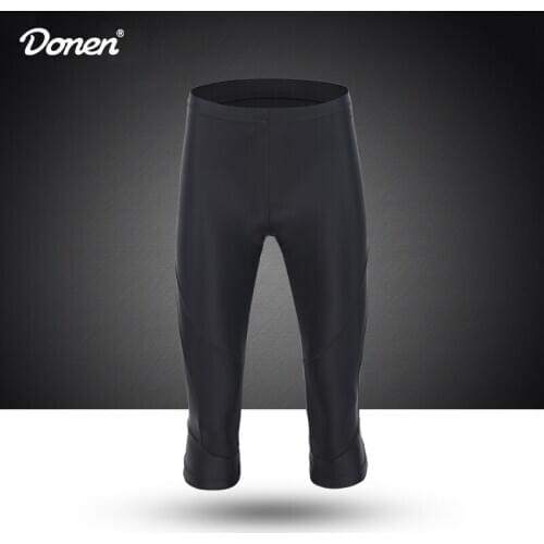DONEN Summer Quick Dry Women Cycling Cropped Pants With 6D TPI Pad Lycra Bicycle Pants Women Cycling Pants Black Ropa Ciclismo
