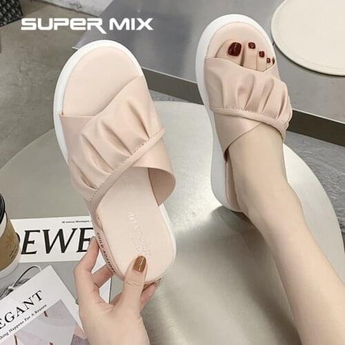 2021Summer Women Platform Sandals Cross Shoes Ladies Sandals Slipper Indoor Outdoor Flip-flops Beach Shoes Female Slipper