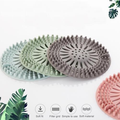 1Pcs Portable Hair Stopper Sink Filter Silicone Bathroom Bathtub Supplies Drain Strainer Kitchen Accessories Shower Drain Covers