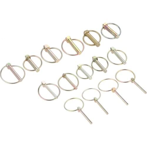 10/5/2pcs Steel Lynch Pin Heavy Duty Boat Lynch Pin Tractor Trailer Trucks Pin Ring Clip for Farm Trailers Trucks Mower M4.5-M11