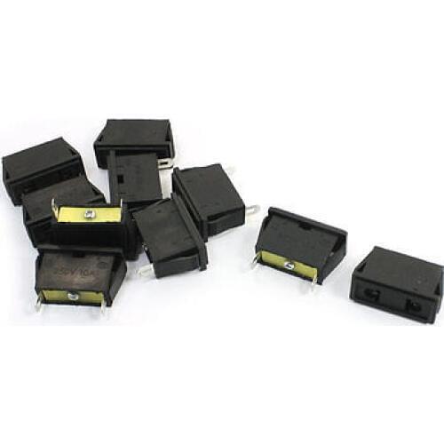 10PCS US EU 2 Pins Plug Self Locking Power Socket AC 250V 10A