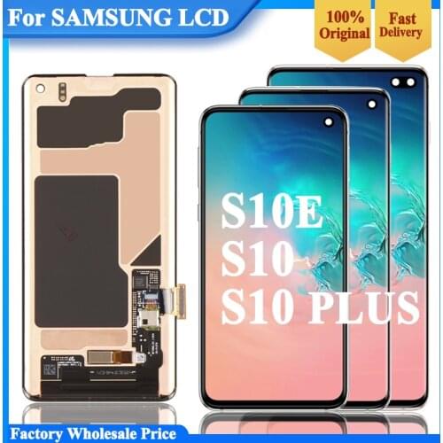 100% ORIGINAL LCD Display for SAMSUNG Galaxy S10e S10 Lcd Display G9730 S10+ Plus Display G9750 Touch Screen Digitizer Assembly