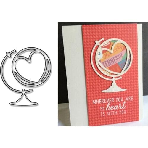 2pcs/Set Globe Design Metal Cutting Dies Stencils for DIY Scrapbooking Photo Album Embossing Paper Cards Decorative Crafts