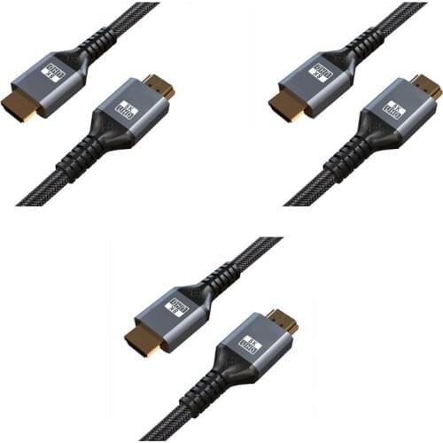 2021 New Data Sync Accessories 1/2/3Meters 8K HDMI-compatible Nylon Braided Adapter Cord