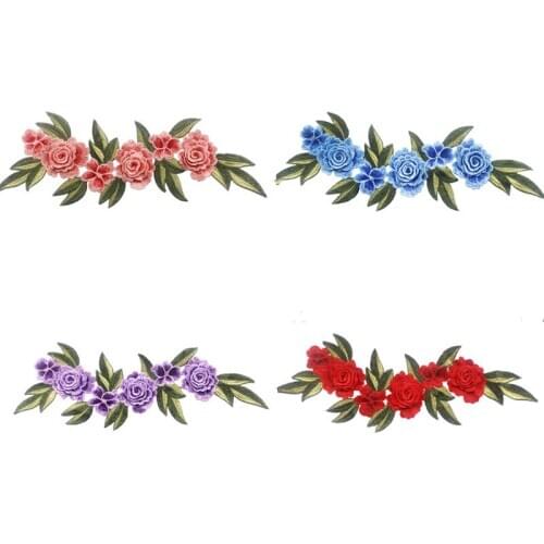 3D Flower Embroidery Applique Lace Motif Venise Patches Scrapbooking Embellishments Clothes Decorated Craft Sewing T2367