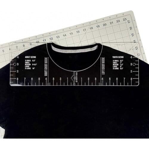 40% Dropshipping!!Folding Sewing Measuring Gauge Round Collar Calibration T-shirt Guide Ruler