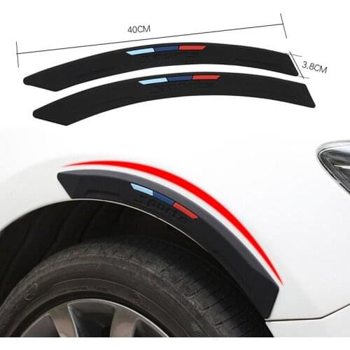 40 X 3.8CM Car Wheel Rim Eyebrow Protector Wheel Arch Mouldings Rubber Stickers Decorative Strip Bumper Protector Guard Scratch